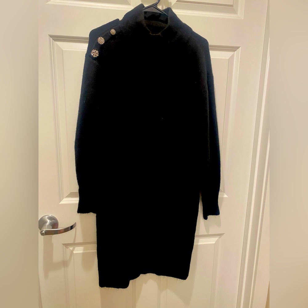 Express jeweled black sweater dress size medium